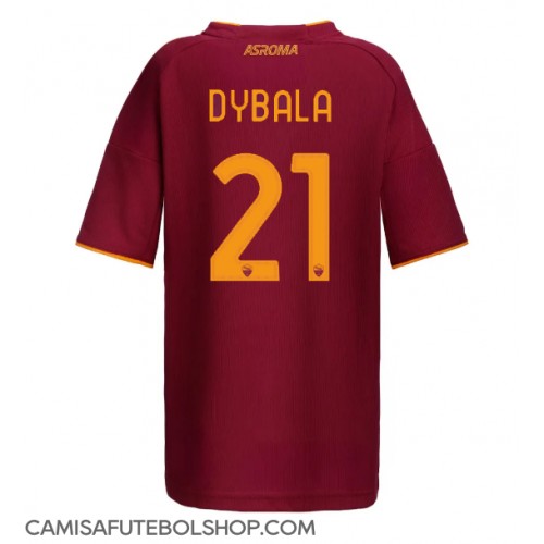Camisa de time de futebol AS Roma Paulo Dybala #21 Replicas 1º Equipamento Feminina 2025-26 Manga Curta